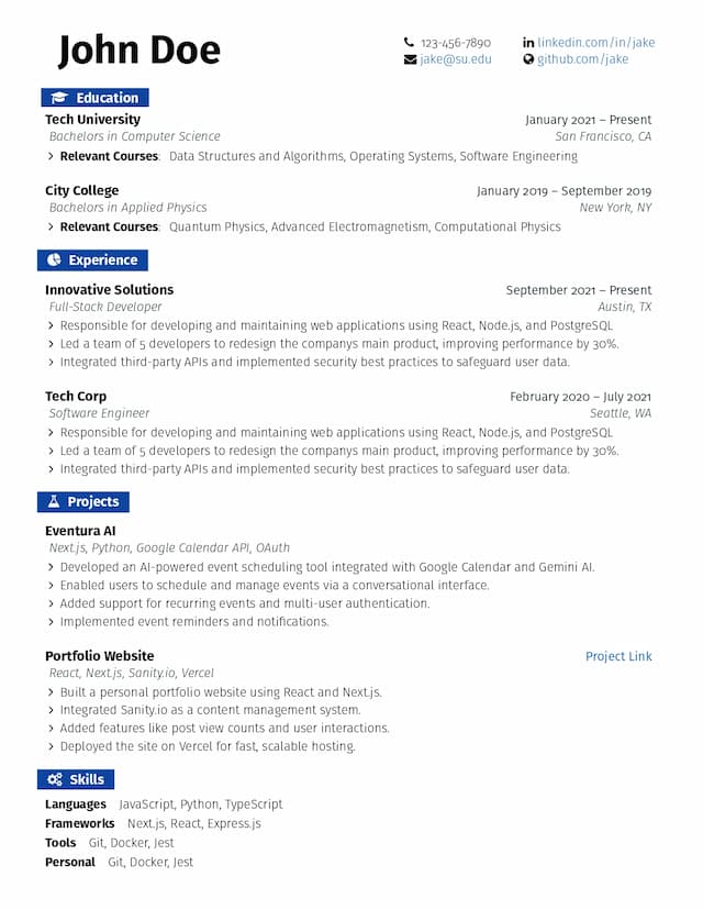 Sample Resume 1